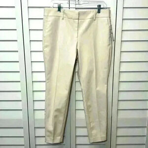 Women's Cropped Dress Pants - Cream Ankle Trousers